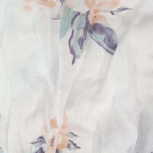 kendall & kylie Cropped Floral Halter Tie Up Top- Crochet Detail Y2K 90s - Picture 7 of 10